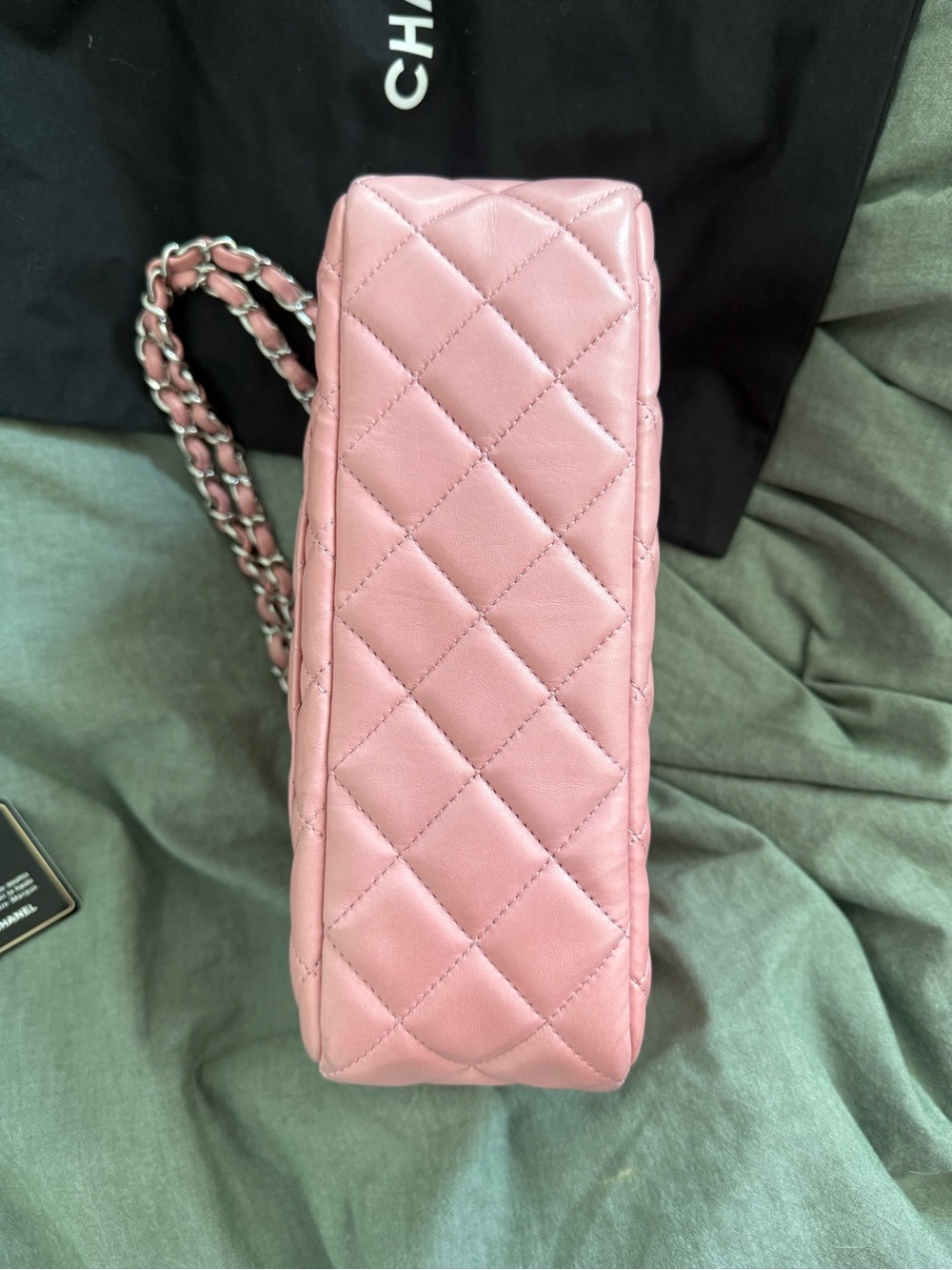 CHANEL Quilted Pink Lambskin Camera Bag - Picture 9 of 15